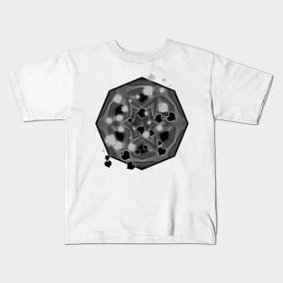 Spades on gray kaleidoscope Kids T-Shirt